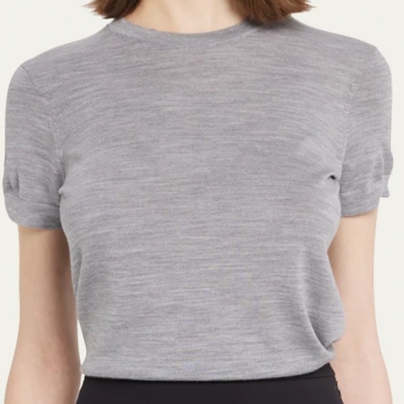 Theory Tops - NWT Theory Basic Regal Wool Short-Sleeve Tee in Cool Heather Size Extra Large